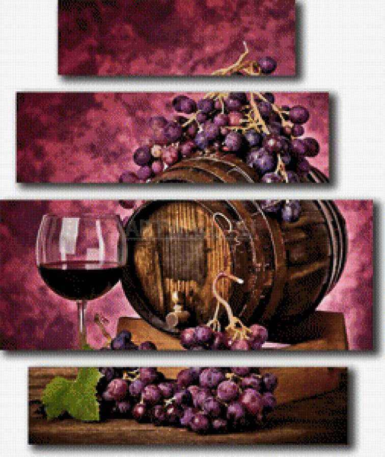 №555706 - триптих, виноград, вино - предпросмотр