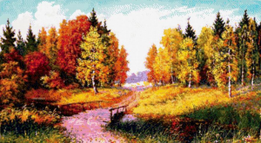 осень - пейзаж, картина, осень, природа - предпросмотр