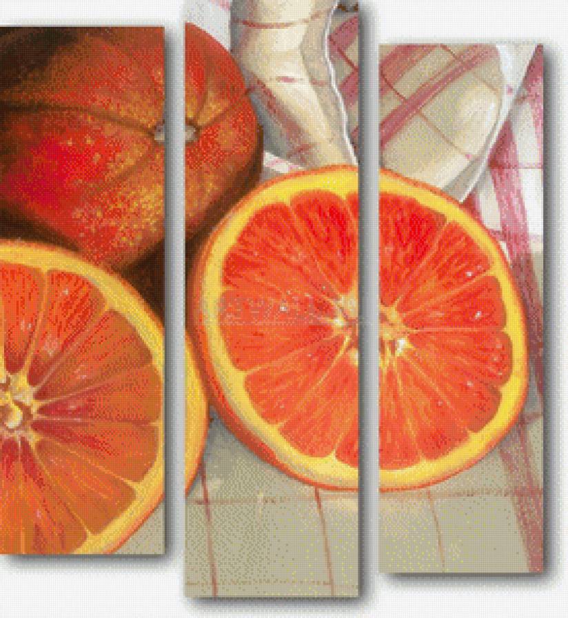 №556163 - апельсин, фрукты, триптих - предпросмотр