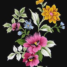 Оригинал схемы вышивки «цветы» (№556212)