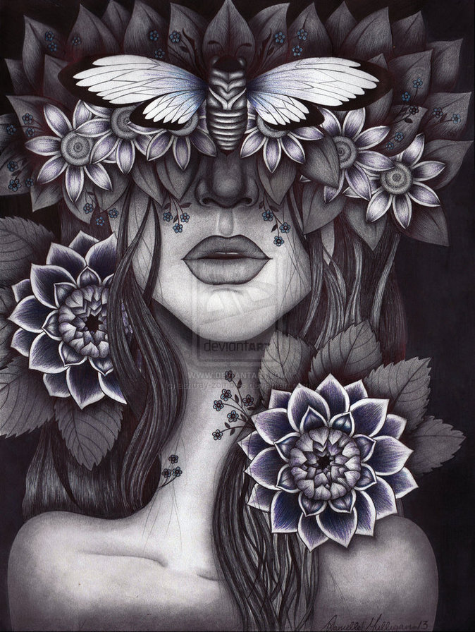 Девушка в цветах - девушки - оригинал