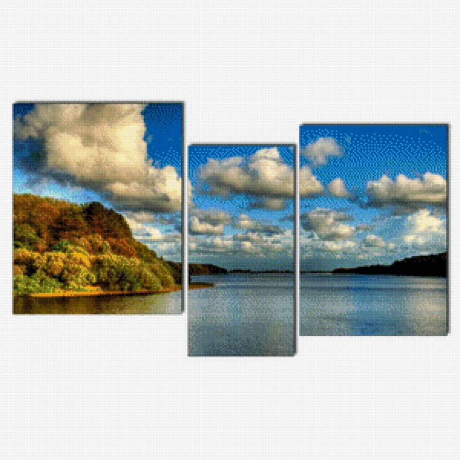 №556283 - горы, море, пейзаж, триптих - предпросмотр