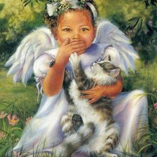 Ангел с котиком