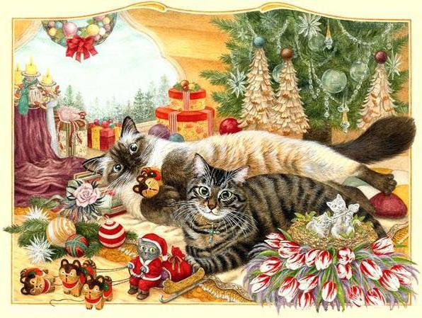 скоро новый год - котики - оригинал