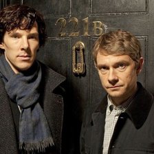 Схема вышивки «Шерлок Холмс и Джон Уотсон»