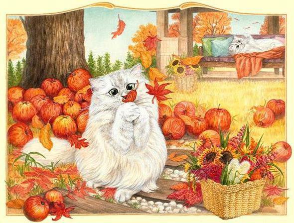 осень настала - котики - оригинал