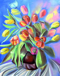 №556921 - натюрморт, цветы, букет, тюльпан - оригинал