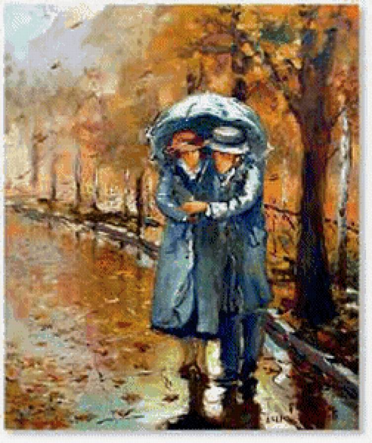 №556976 - вечер, люди, мужчина, любовь, женщина, дождь, природа - предпросмотр