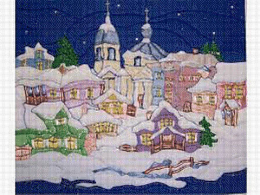 №556999 - архитектура, зима, дома, город - предпросмотр