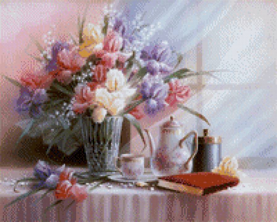 №557026 - ирисы, цветы, букет - предпросмотр