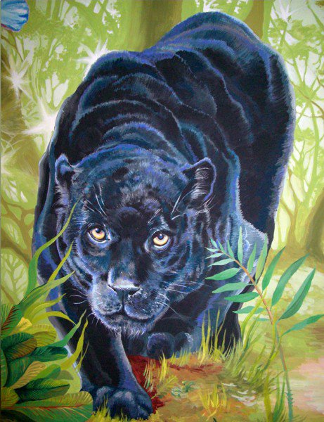 чёрная пантера - картина - оригинал