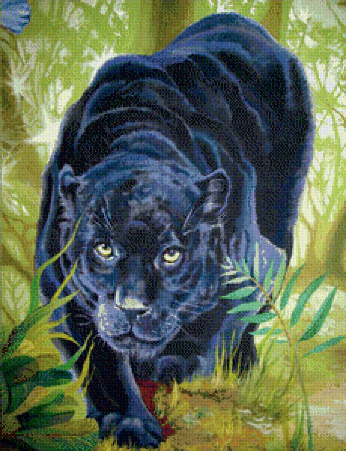 чёрная пантера - картина - предпросмотр