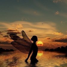 Схема вышивки «на закате»