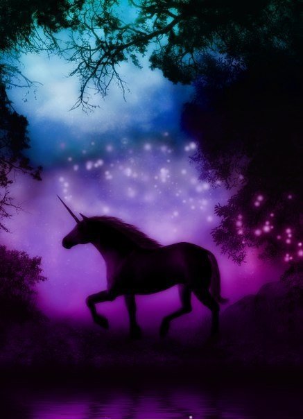 лунный единорог - единорог - оригинал