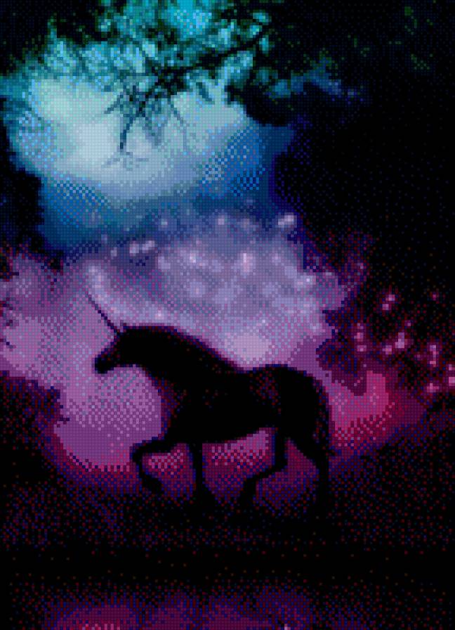 лунный единорог - единорог - предпросмотр