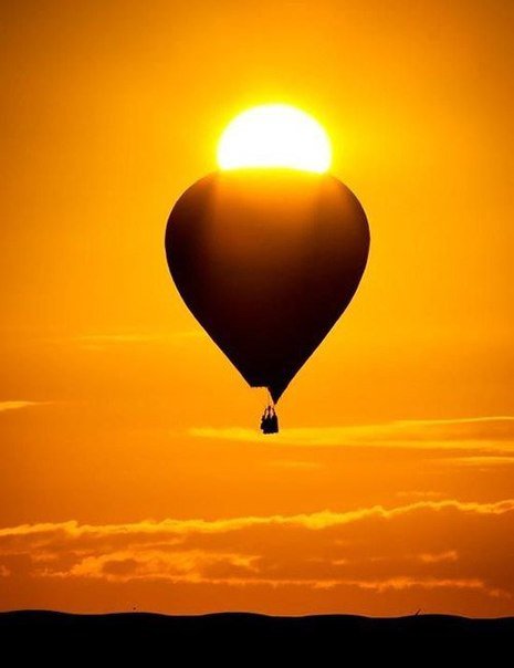 воздушный шар - пейзаж - оригинал