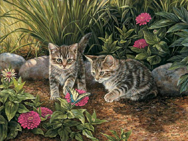 котята - картина кошки - оригинал