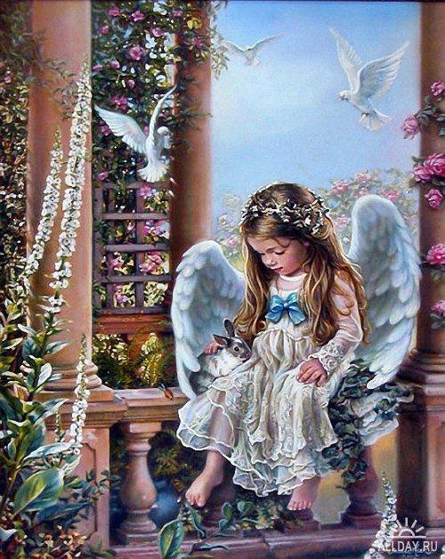 Девочка ангел - девочка, природа, ангел, пейзаж, ребенок - оригинал