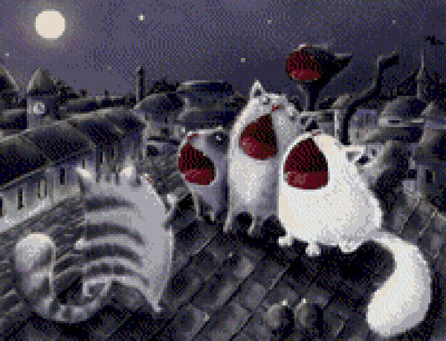 приятных снов - коты - предпросмотр