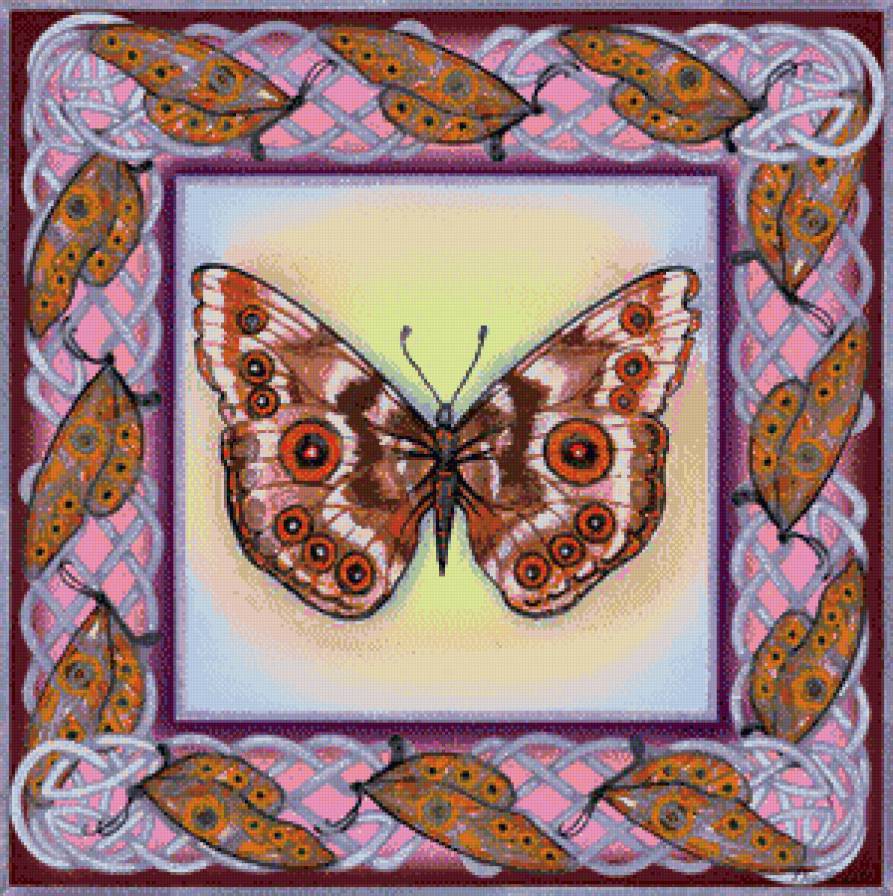 Вариант для подушки "Бабочка" - подушка, бабочки - предпросмотр