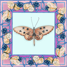 Схема вышивки «Вариант для подушки "Бабочка"»