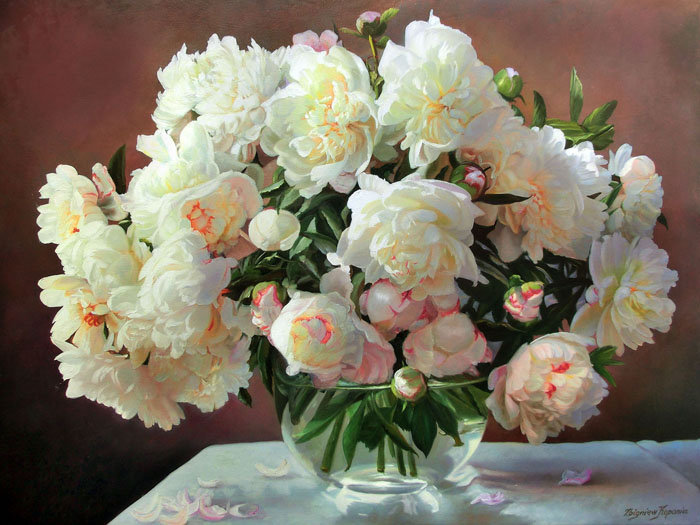biale piwonie - оригинал