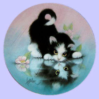 отражение - котики - оригинал