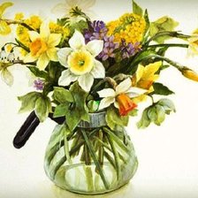 Схема вышивки «нарциссы»