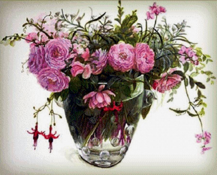 букет в вазе - ваза, цветы - предпросмотр