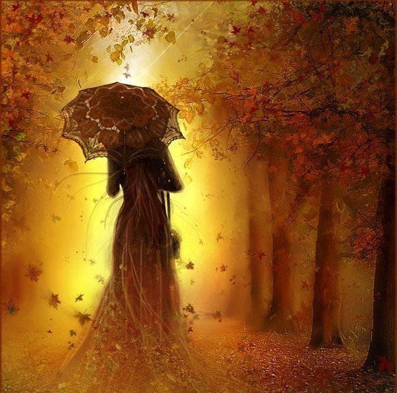 Осенняя девушка - женщина, пейзаж, девушка, природа, осень - оригинал
