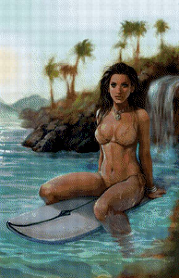 №558865 - вода, отдых, серф, девушка - предпросмотр