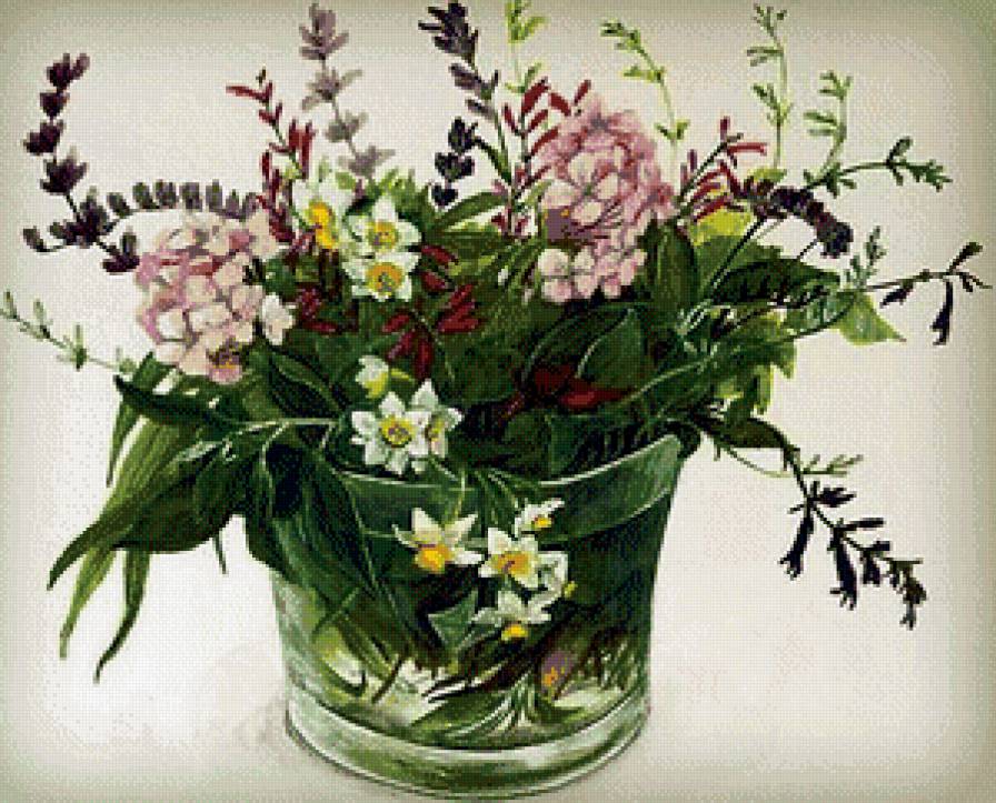 полевые цветы - букет, ваза, цветы - предпросмотр