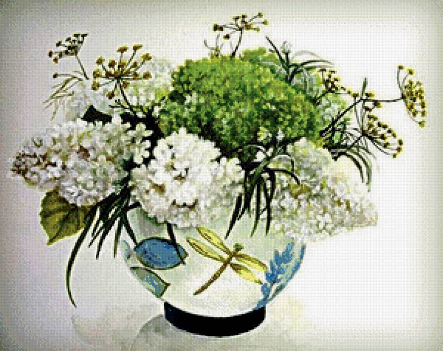 букет в вазе - ваза, букет, цветы - предпросмотр