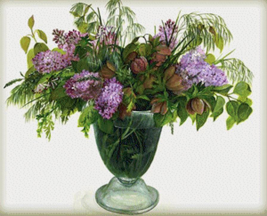 полевые цветы - букет, цветы, ваза - предпросмотр