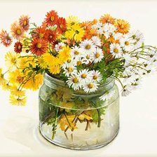 Схема вышивки «ромашки»