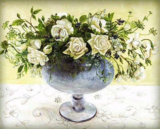 букет в вазе - букет, ваза, цветы - оригинал