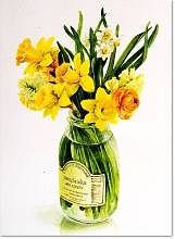 нарциссы - ваза, букет, цветы - оригинал
