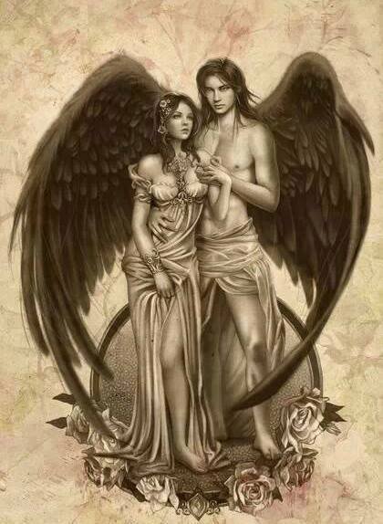 Ангелы - и крылья, он, она - оригинал