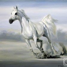 Оригинал схемы вышивки «Белая лошадь» (№559249)