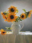 ПОДСОЛНУХИ - ваза, подсолнухи, цветы, натюрморт - оригинал