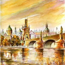 Оригинал схемы вышивки «Прага. Карлов мост.» (№559567)