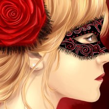 Схема вышивки «Дама в маске»