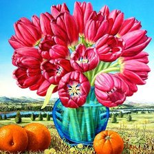 Схема вышивки «Букет тюльпанов»