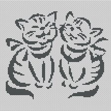 Схема вышивки «Мурлыкающие коты»
