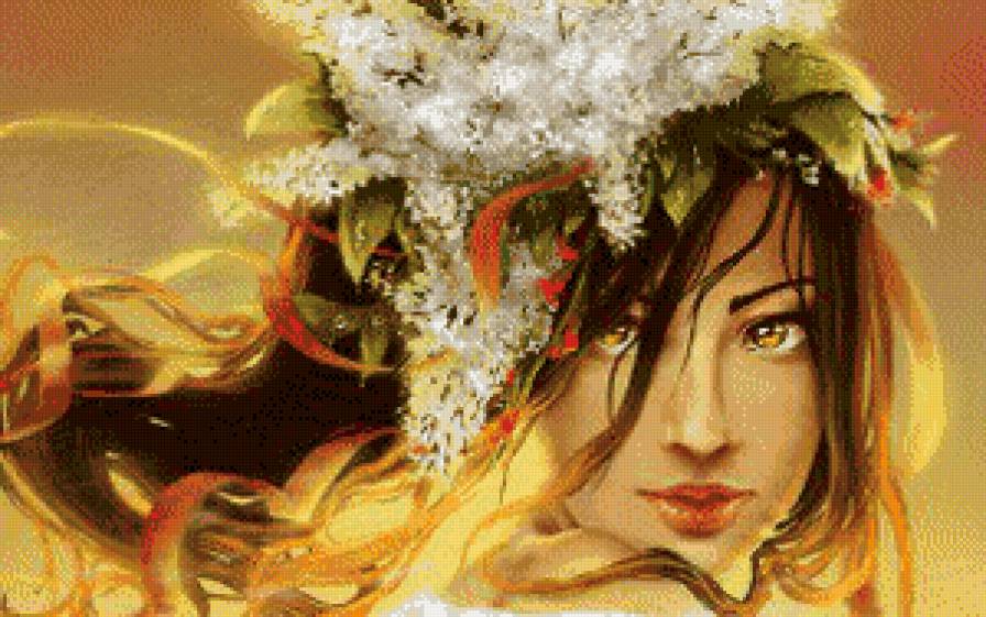 №560052 - женщина, красота, цветы - предпросмотр