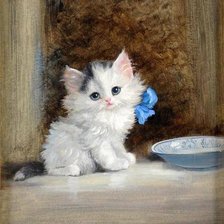 Схема вышивки «Котенок»