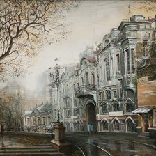 Схема вышивки «Город I»