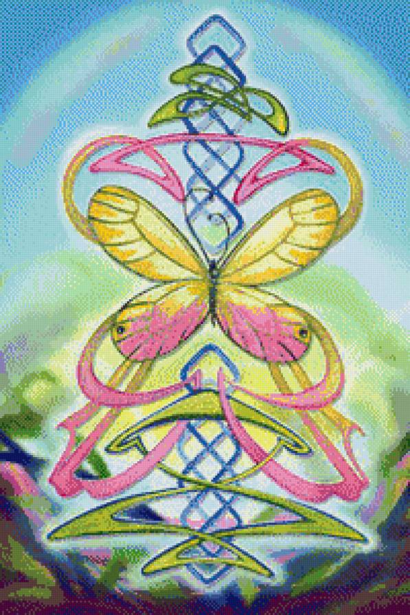 Серия "Тотем" - тотем, бабочки - предпросмотр