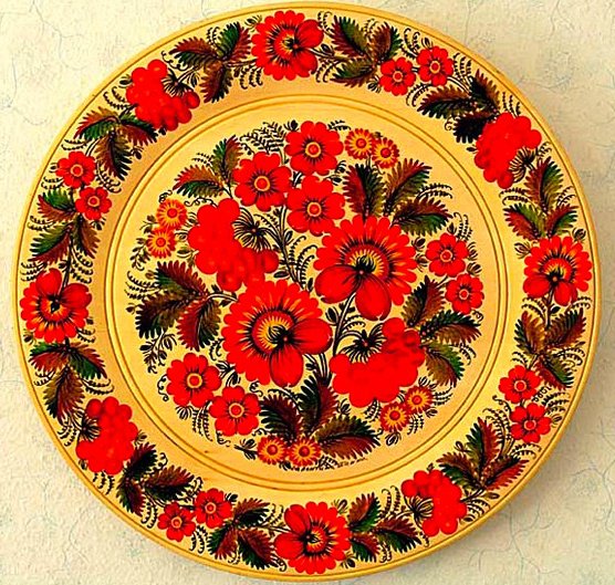 Подушка - цветы, роспись - оригинал