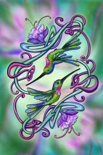 Серия "Тотем" - птицы. колибри, тотем - оригинал